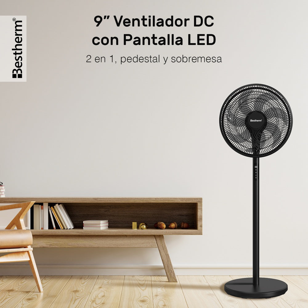 Ventilador DC de 16'' con pantalla LED (2 en 1)