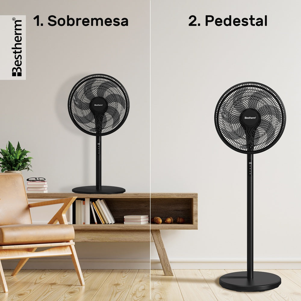 Ventilador DC de 16'' con pantalla LED (2 en 1)