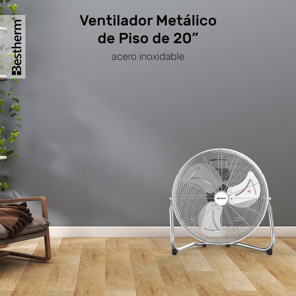 Ventilador de piso metálico 20 pulgadas