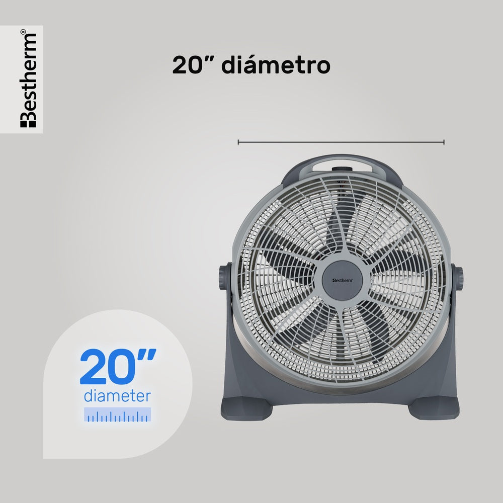 Ventilador de piso de plástico 20 pulgadas
