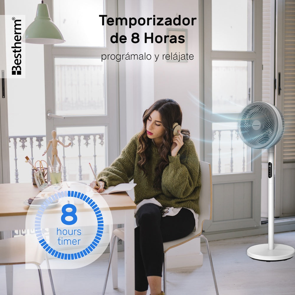 Ventilador circulador de CC de 9'' con pantalla LED (2 en 1)