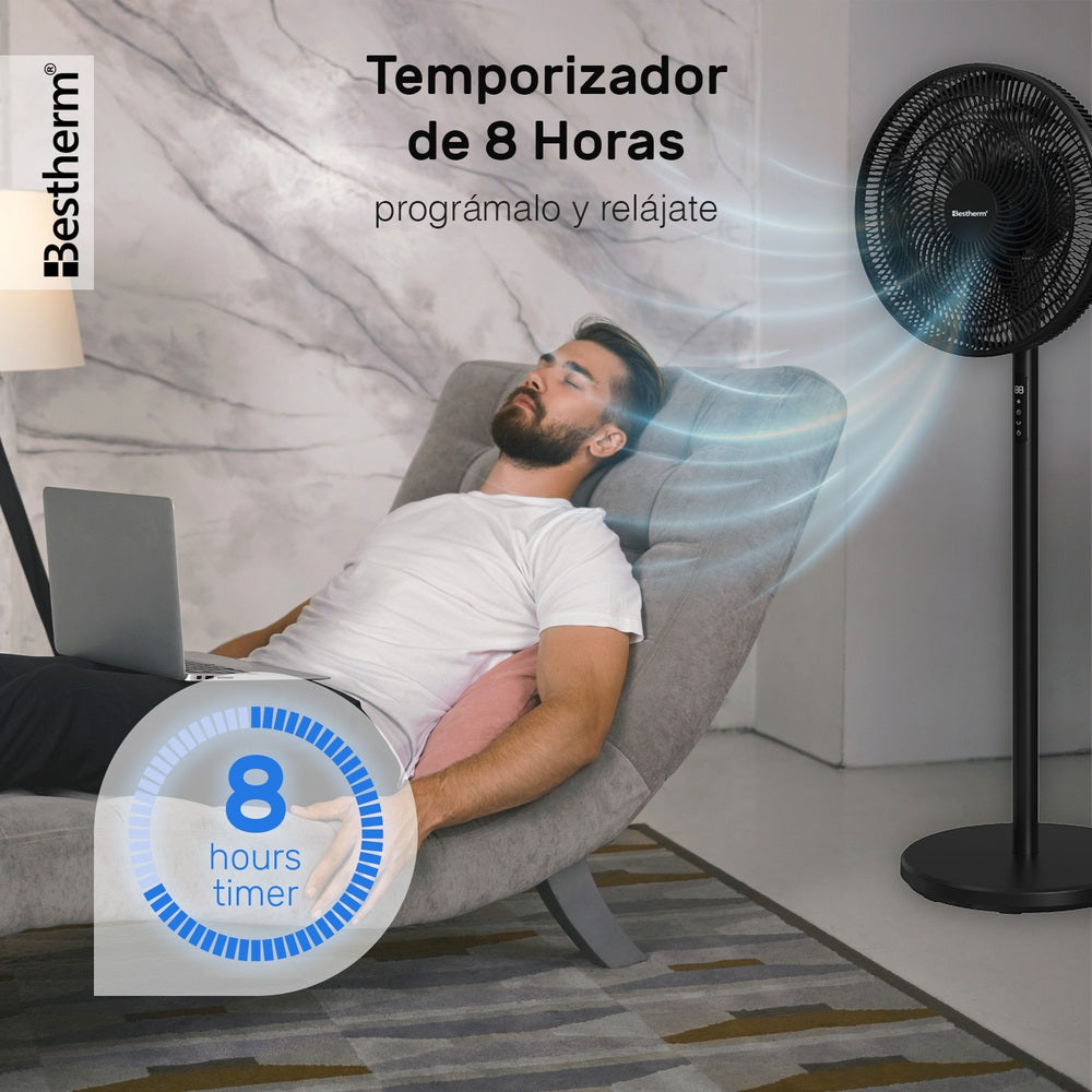 Ventilador DC de 16'' con pantalla LED (2 en 1)