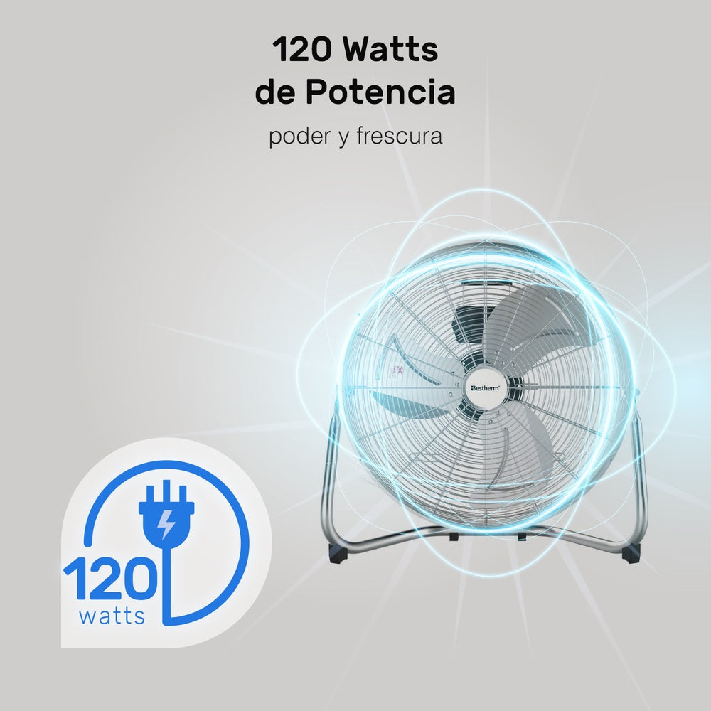 Ventilador de piso metálico 20 pulgadas