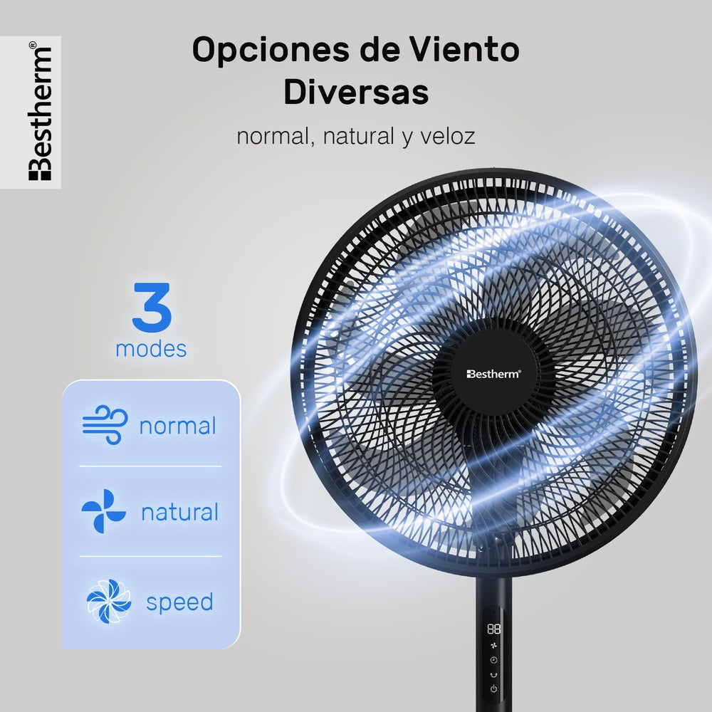 Ventilador DC de 16'' con pantalla LED (2 en 1)