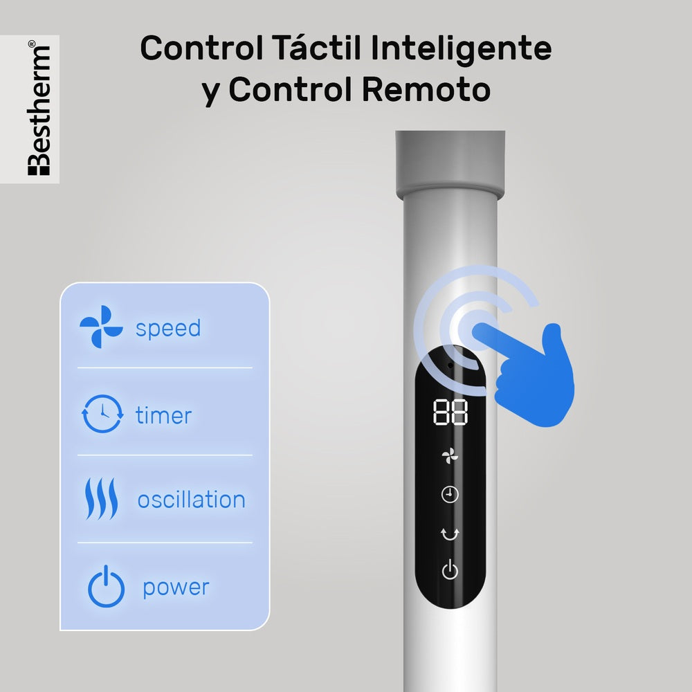 Ventilador circulador de CC de 9'' con pantalla LED (2 en 1)