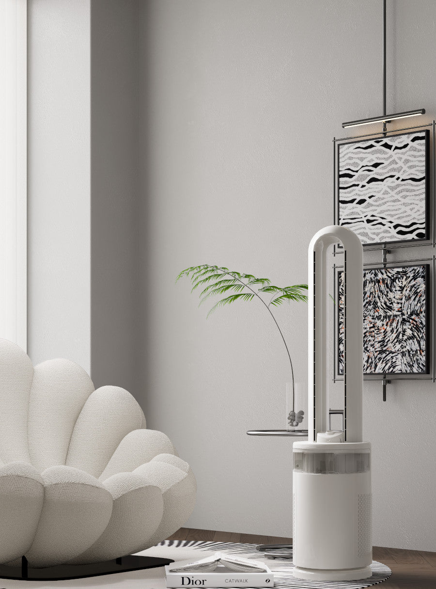 Ventilador de torre Silencioso con Humidificador y Luz Ambiental
