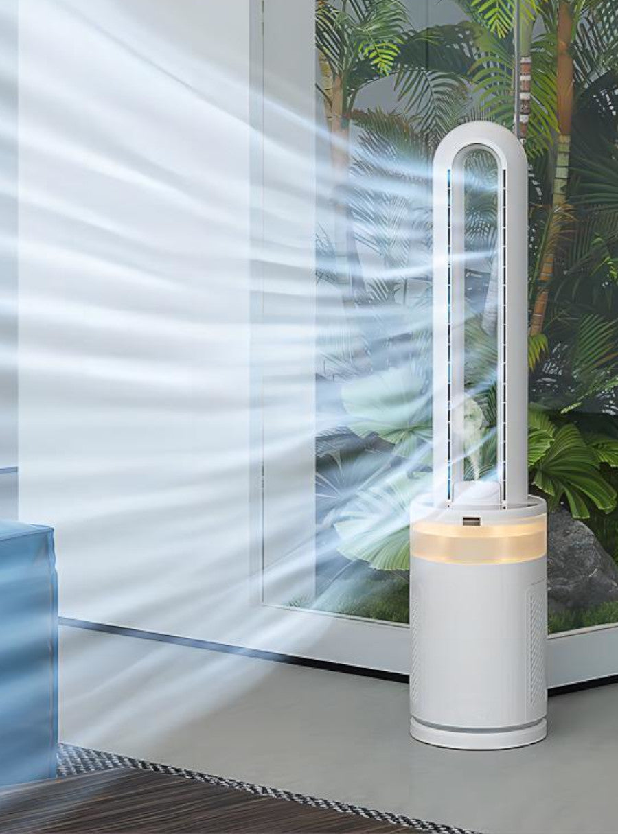 Ventilador de torre Silencioso con Humidificador y Luz Ambiental