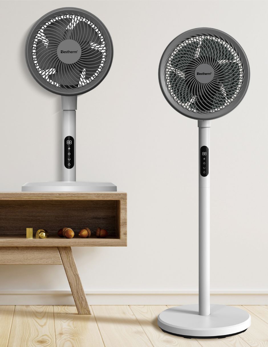 Ventilador circulador de CC de 9'' con pantalla LED (2 en 1)